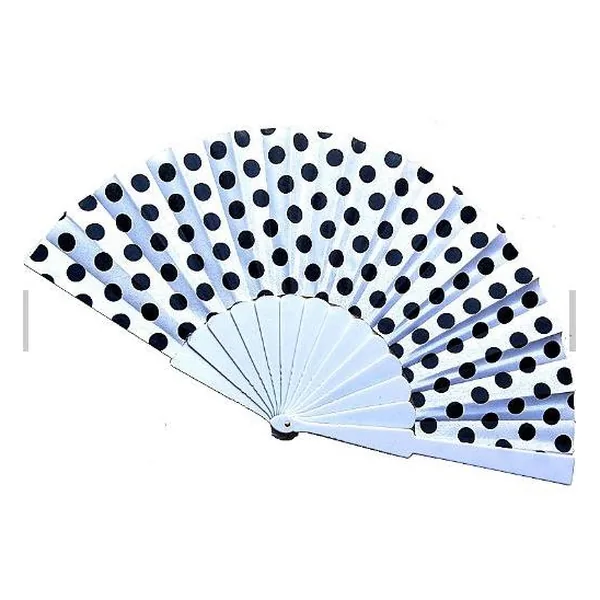 Abanico arcoíris pride, varillas blancas — diseño 2