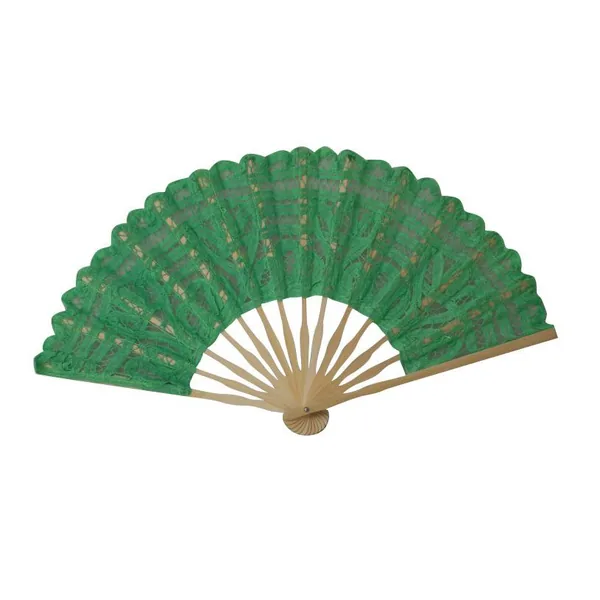Abanico de encaje personalizado, verde esmeralda, borla — diseño de stock 6