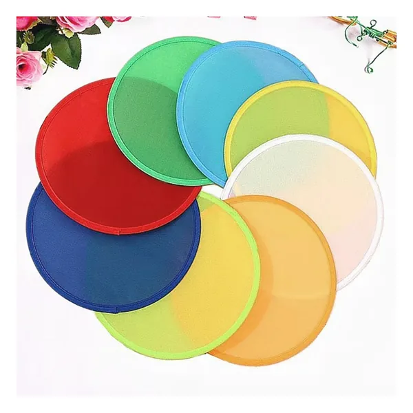 Abanico frisbee personalizado, nailon redondo, funda de bolsillo — diseño de stock 5