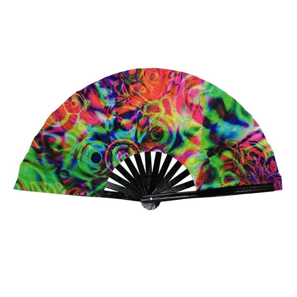 Abanico grande personalizado 33 cm, lunares disco — diseño de stock 5