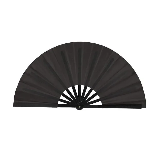 Abanico liso personalizado 33 cm, negro