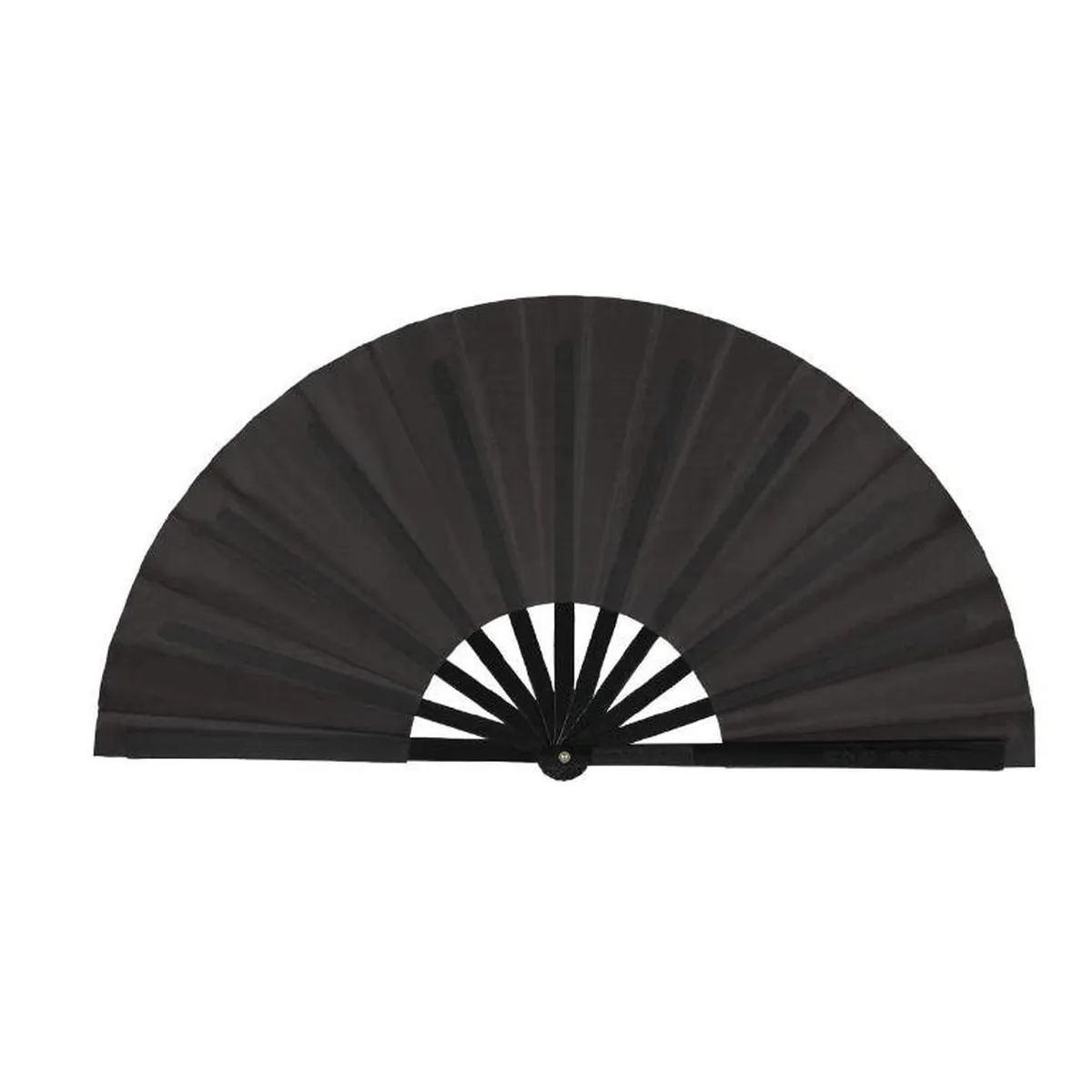 Abanico liso personalizado 33 cm, negro — personalizado con tu logo