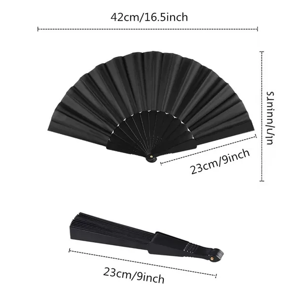 Abanico de plástico personalizado 23 cm, 12 colores lisos — diseño de stock 6