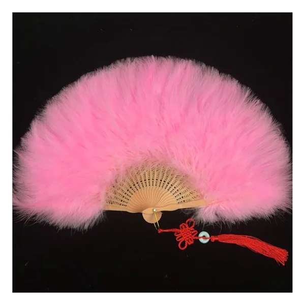 Abanico de plumas personalizado, marabú morado — diseño 3