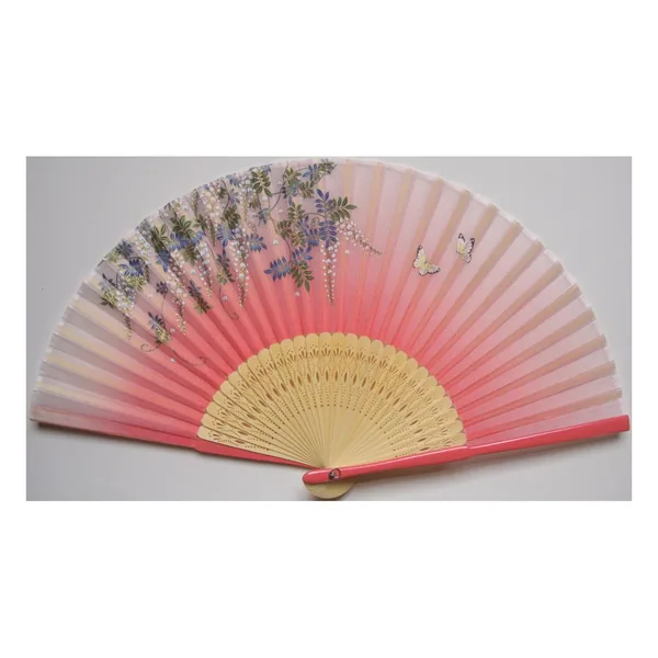 Abanico de seda natural personalizado, rosa flor de cerezo — diseño de stock 5